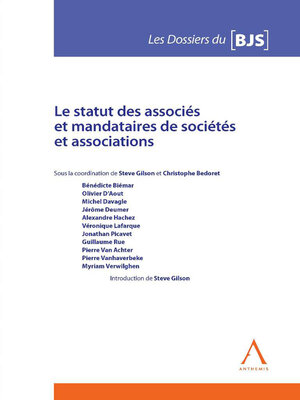 cover image of Le statut des associés et mandataires de sociétés et associations